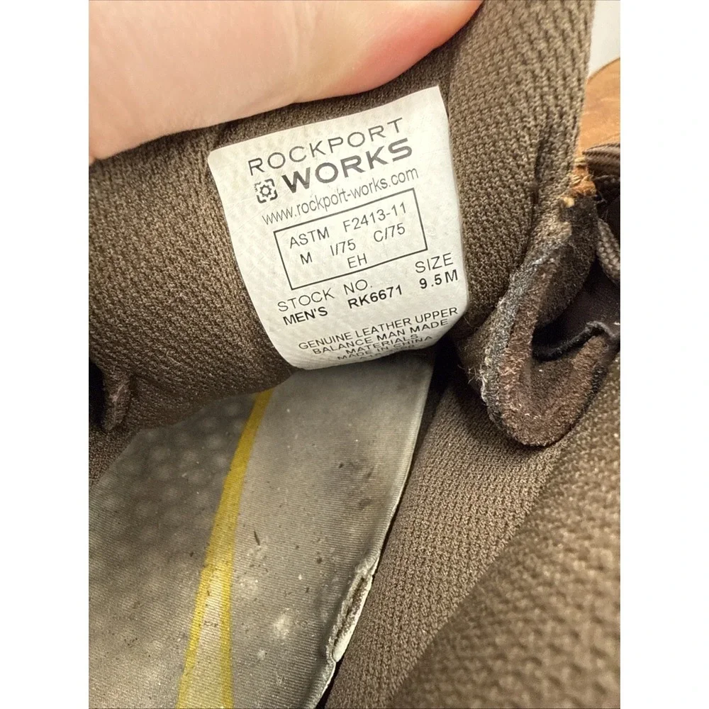Men's‎ Rockport Works Trail Technique Mid Steel Toe Boots RK6671 9.5M